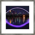 Lowry Bridge Purple Reflections Signed Framed Print