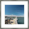 Lunchtime View From Hudson's Seafood On The Docks Framed Print