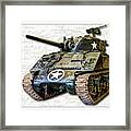 M4 Sherman Map Framed Print