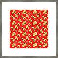 Macaroni And Cheese Pattern Framed Print