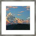 Machhapuchhre Mountain, Nepal Framed Print