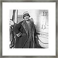 Madame Rubinstein After Arrival In City Framed Print