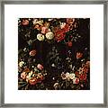 Madonna Surrounded By Flowers, 1662 Framed Print