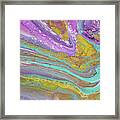 Magenta Turquoise And Gold Framed Print