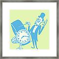 Magician And Wristwatch Framed Print