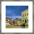 Main Fountain And Priori Palace Framed Print