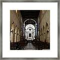 Main Nave Of The Cathedral Of Syracuse Framed Print