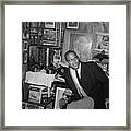 Malcolm X Sitting In Decorated Office Framed Print