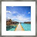 Maldives Boardwalk Framed Print