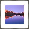 Maligne Lake With Mountain Behind On A Framed Print