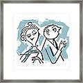 Man And Woman, Back To Back Framed Print