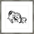 Man And Woman Embracing Framed Print