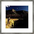 Man Fly Fishing In Madison River Framed Print