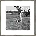 Man Golfing Framed Print