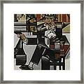 Man In A Café Framed Print