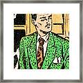Man In A Green Suit Framed Print