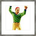 Man Playing Tennis, About To Serve The Ball Framed Print