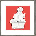 Man Reading At A Desk Framed Print