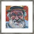 Man With Yellow Hat Framed Print