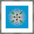 Mandala Flowering Series #1. Blue Framed Print