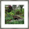 Mannacured Garden & Stone Bridge Framed Print