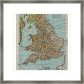 Map Of England And Wales Framed Print