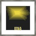 Map Of Iowa Framed Print