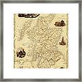 Map Of Scotland From 1851 Framed Print