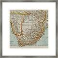 Map Of South Southern Africa Framed Print