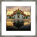 Marble Temple Wat Benchamabophit Framed Print