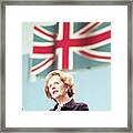 Margaret Thatcher Giving Speech Framed Print