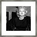 Marilyn Monroe Smiling In Car Framed Print