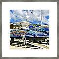 Marlin Boat Wrap Framed Print