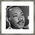 Martin Luther King, Jr. At Press Framed Print