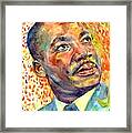 Martin Luther King Jr Portrait Framed Print
