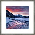 Medicine Lake Sunrise Framed Print