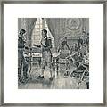 Meeting Of Napoleon And Tolstoi In Paris Framed Print