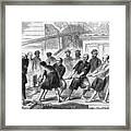 Men Work To Extract Opium In China Framed Print