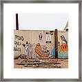 Meteor Canyon Trading Post, Fence Framed Print