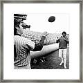 Mets Tom Seaver Warms Up Jets Joe Framed Print