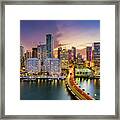 Miami, Florida, Skyline Framed Print