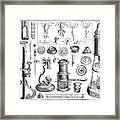 Microscopes And Microscopical Objects Framed Print