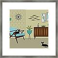 Mid Century Modern Room Framed Print