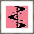 Mid Century Shapes 3 In Pink Framed Print