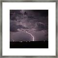 Mid July Nebraska Lightning 008 Framed Print