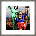 Mighty Heroes In Seattle Framed Print