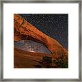 Milky Way Framed By Wilson Arch Framed Print