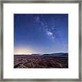 Milky Way Over The Borrego Badlands Framed Print