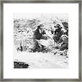 Miners Panning For Gold Framed Print