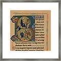 Miniature Initial And Part Of A Page Framed Print